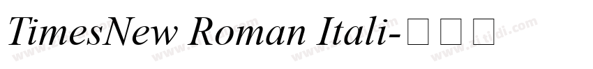 TimesNew Roman Itali字体转换